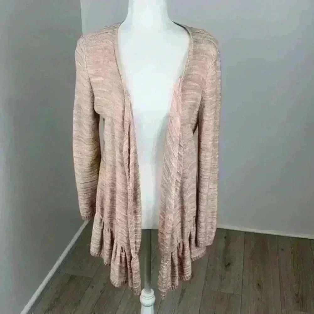 Hannah Light Pink Knit Cardigan Size Large